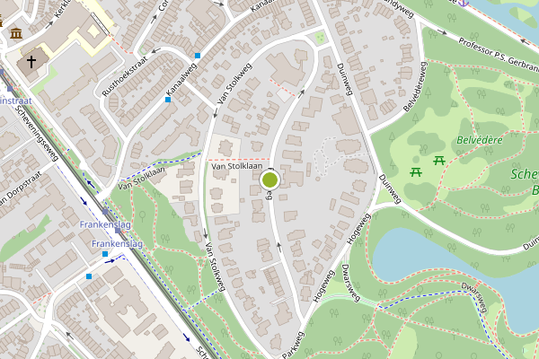 Ambulance-melding op Parkweg, Den Haag op 1 augustus, kaart-overzicht