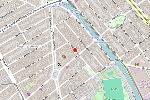 Brandweer-melding op Franklinstraat, Den Haag op 1 augustus, kaart-overzicht