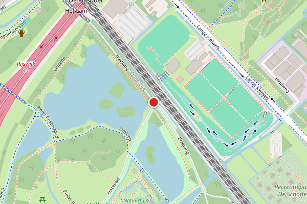 Brandweer-melding op Bosgang, Rijswijk op 1 augustus, kaart-overzicht