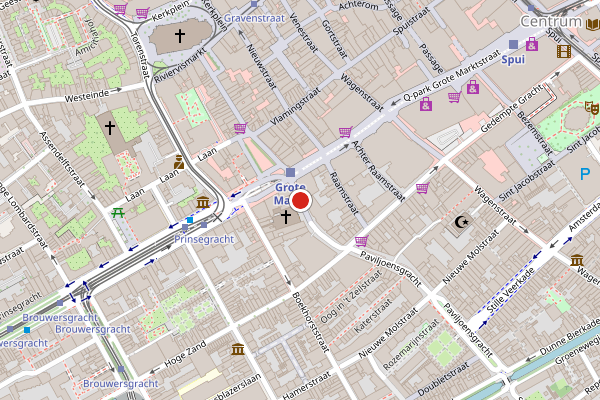Brandweer-melding op Lutherse Burgwal, Den Haag op 1 augustus, kaart-overzicht