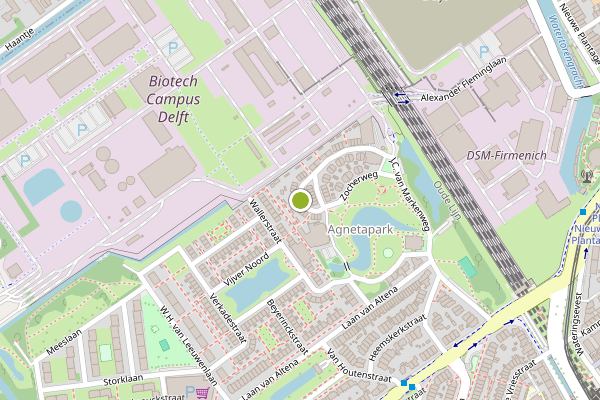 Ambulance-melding op Pasteurstraat, Delft op 2 augustus, kaart-overzicht