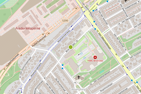 Ambulance-melding op Bronovolaan, Den Haag op 2 augustus, kaart-overzicht