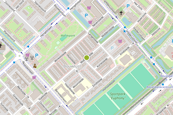 Ambulance-melding op Middenstede, Den Haag op 2 augustus, kaart-overzicht