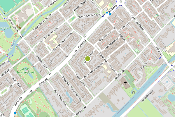 Ambulance-melding op Emmastraat, Voorburg op 2 augustus, kaart-overzicht