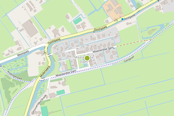 Ambulance-melding op Maaslandse Dam, Maasland op 2 augustus, kaart-overzicht