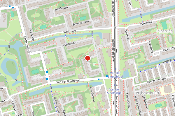 Brandweer-melding op Handellaan, Delft op 2 augustus, kaart-overzicht