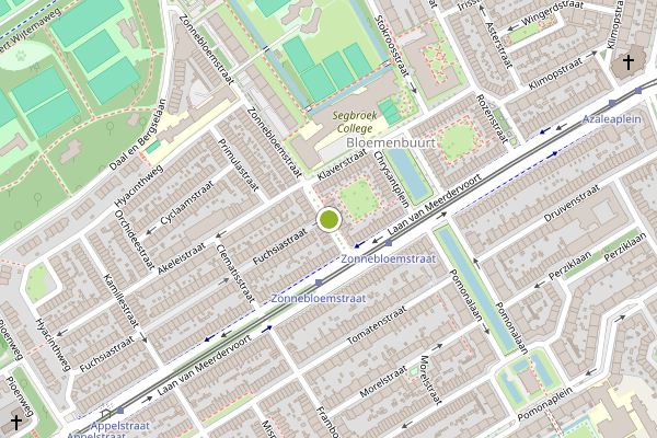 Ambulance-melding op Zonnebloemstraat, Den Haag op 2 augustus, kaart-overzicht