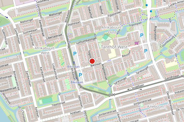 Brandweer-melding op Togostraat, Delft op 2 augustus, kaart-overzicht