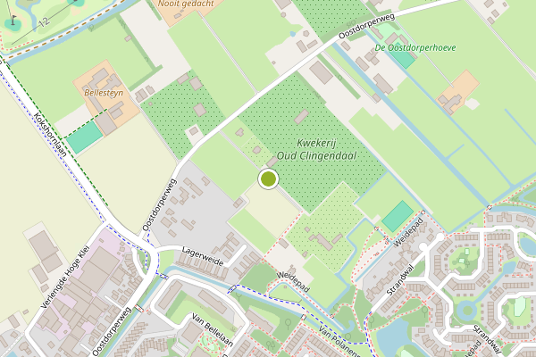Ambulance-melding op Oostdorperweg, Wassenaar op 2 augustus, kaart-overzicht