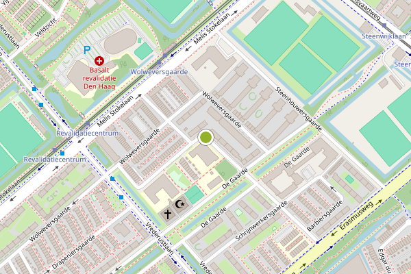 Ambulance-melding op Zwaardvegersgaarde, Den Haag op 2 augustus, kaart-overzicht