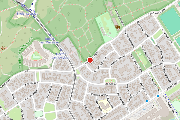 Brandweer-melding op Laan van Poot, Den Haag op 2 augustus, kaart-overzicht