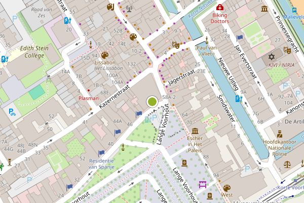 Ambulance-melding op Lange Voorhout, Den Haag op 2 augustus, kaart-overzicht