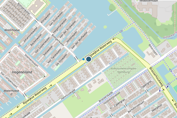 Politie-melding op Rijswijkse Waterweg, Den Haag op 2 augustus, kaart-overzicht