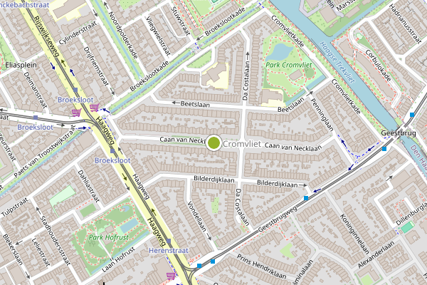 Ambulance-melding op Caan van Necklaan, Rijswijk op 2 augustus, kaart-overzicht