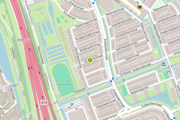 Ambulance-melding op Leerlooierstraat, Delfgauw op 2 augustus, kaart-overzicht