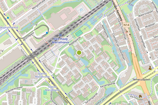 Ambulance-melding op Appelgaarde, Voorburg op 2 augustus, kaart-overzicht