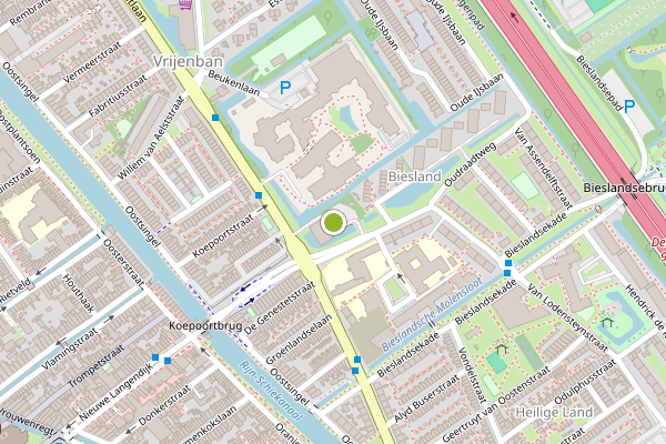 Ambulance-melding op Koepoortplaats, Delft op 2 augustus, kaart-overzicht