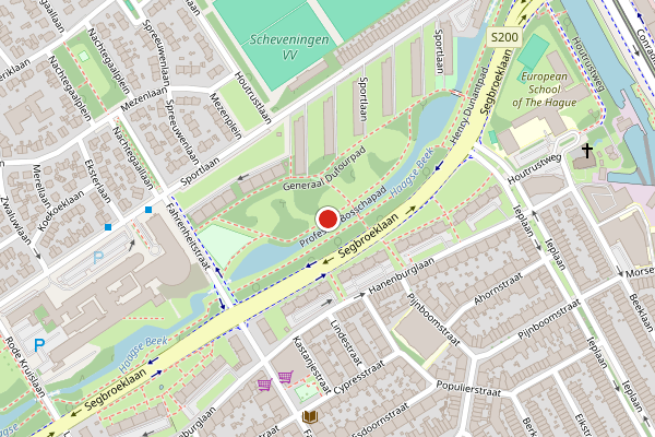 Brandweer-melding op Prof. Bosschapad, Den Haag op 2 augustus, kaart-overzicht