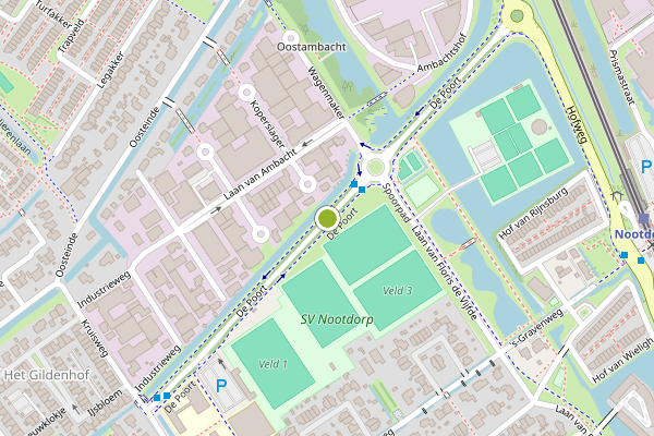 Ambulance-melding op De Poort, Nootdorp op 2 augustus, kaart-overzicht