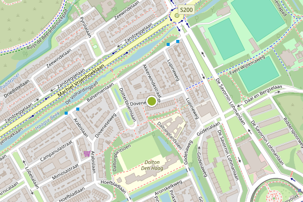 Ambulance-melding op Dovenetelweg, Den Haag op 2 augustus, kaart-overzicht