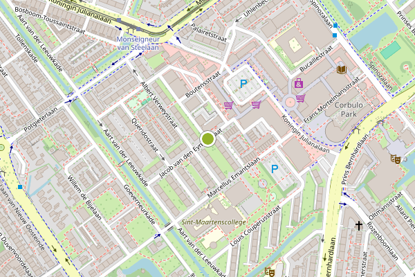 Ambulance-melding op Jacob van den Eyndestraat, Voorburg op 2 augustus, kaart-overzicht