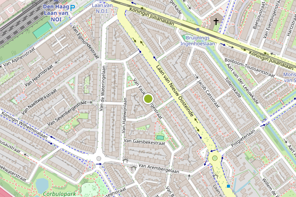 Ambulance-melding op van Faukenbergestraat, Voorburg op 19 mei, kaart-overzicht