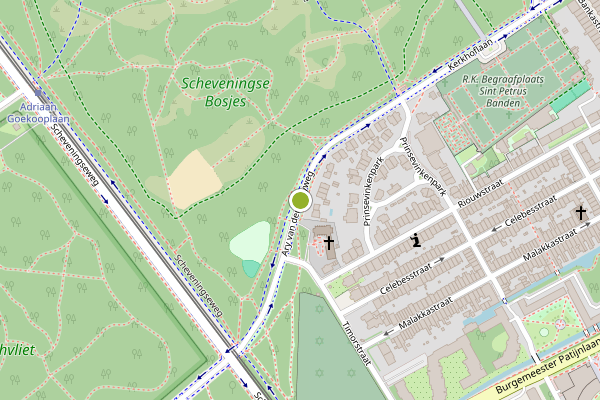 Ambulance-melding op Ary van der Spuyweg, Den Haag op 3 augustus, kaart-overzicht