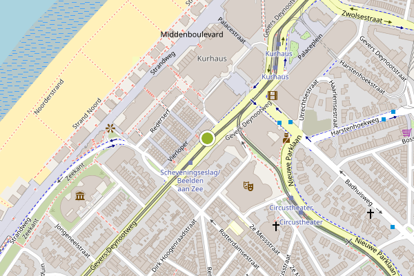 Ambulance-melding op Gevers Deynootweg, Den Haag op 3 augustus, kaart-overzicht
