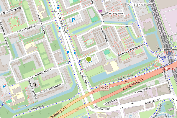 Ambulance-melding op Dirk Costerplein, Delft op 3 augustus, kaart-overzicht