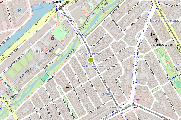 Ambulance-melding op Oudemansstraat, Den Haag op 3 augustus, kaart-overzicht