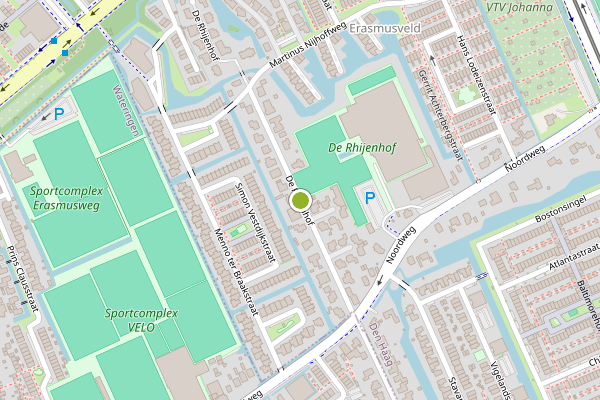 Ambulance-melding op De Rhijenhof, Den Haag op 19 mei, kaart-overzicht