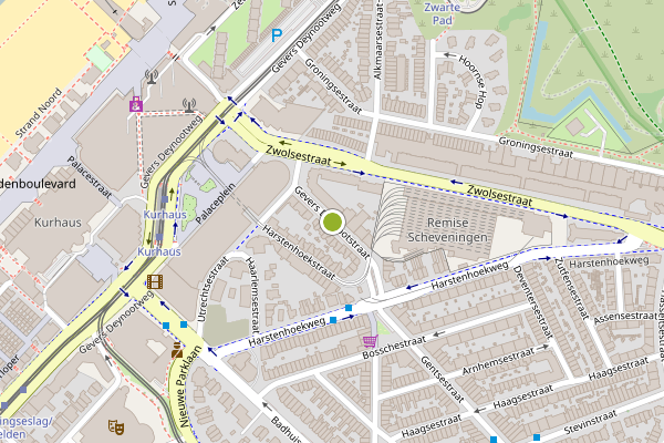Ambulance-melding op Gevers Deynootstraat, Den Haag op 19 mei, kaart-overzicht