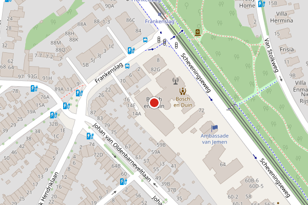 Ambulance + Brandweer samen ter plaatse op Scheveningseweg, Den Haag op 3 augustus, kaart-overzicht nieuws-bericht