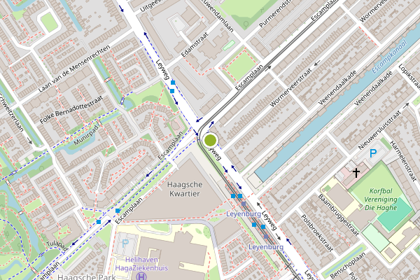 Ambulance-melding op Leyweg, Den Haag op 3 augustus, kaart-overzicht