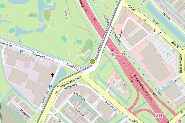 Ambulance-melding op Rijswijkse Landingslaan, Rijswijk op 3 augustus, kaart-overzicht