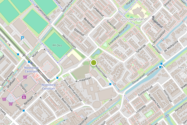 Ambulance-melding op Meidoornlaan, Nootdorp op 3 augustus, kaart-overzicht