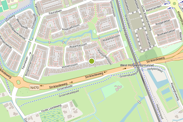 Ambulance-melding op Vossenzoom, Pijnacker op 3 augustus, kaart-overzicht