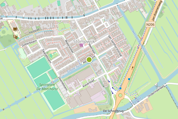 Ambulance-melding op Akkermunt, Leidschendam op 3 augustus, kaart-overzicht