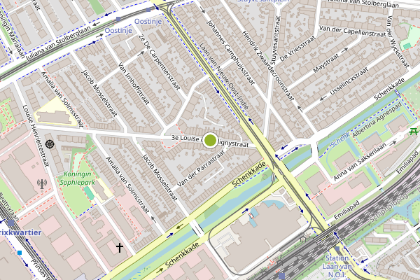 Ambulance-melding op 2e Louise de Colignystraat, Den Haag op 3 augustus, kaart-overzicht