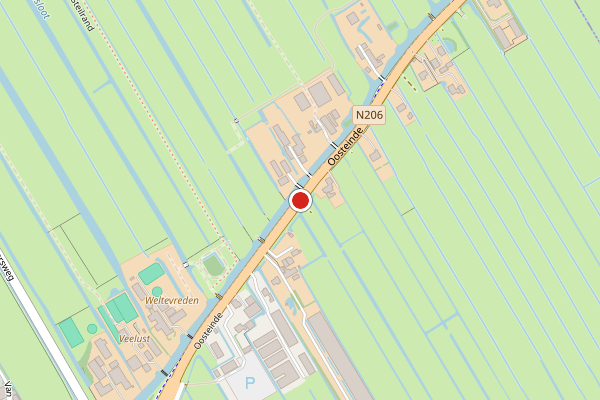 Brandweer-melding op Oosteinde, Leidschendam op 3 augustus, kaart-overzicht