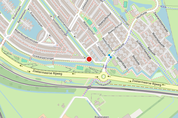 Brandweer-melding op Graskarpersingel, Den Haag op 3 augustus, kaart-overzicht