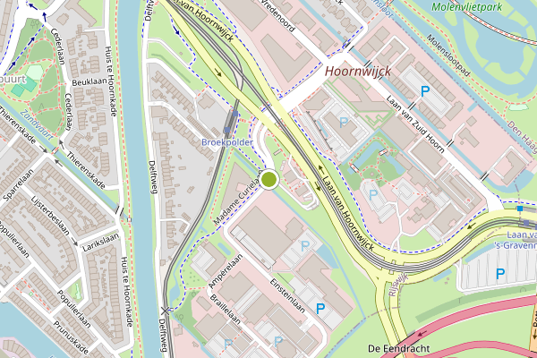 Ambulance-melding op Madame Curielaan, Rijswijk op 3 augustus, kaart-overzicht
