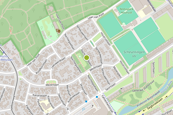 Ambulance-melding op Nachtegaalplein, Den Haag op 3 augustus, kaart-overzicht