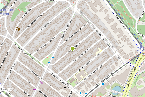 Ambulance-melding op Vivienstraat, Den Haag op 3 augustus, kaart-overzicht