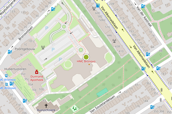 Ambulance-melding op Bronovolaan, Den Haag op 3 augustus, kaart-overzicht