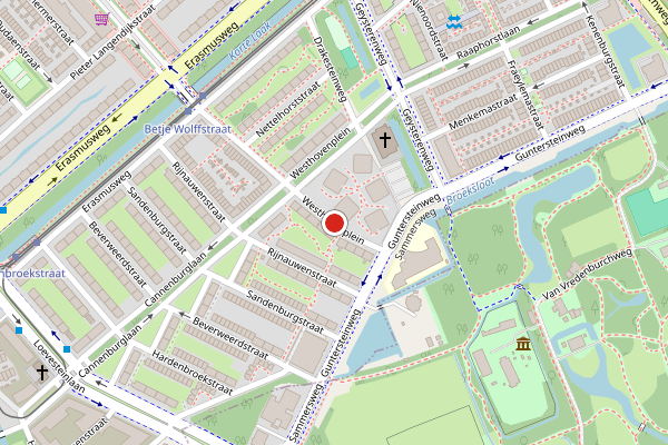 Brandweer-melding op Westhovenplein, Den Haag op 3 augustus, kaart-overzicht