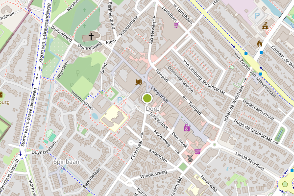 Ambulance-melding op Kerkstraat, Wassenaar op 20 mei, kaart-overzicht