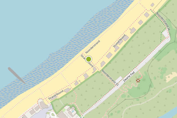 Ambulance-melding op Strand Noord, Den Haag op 3 augustus, kaart-overzicht