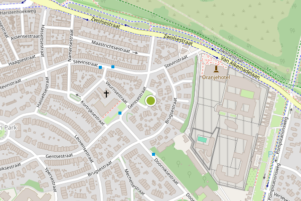 Ambulance-melding op Gentsestraat, Den Haag op 3 augustus, kaart-overzicht