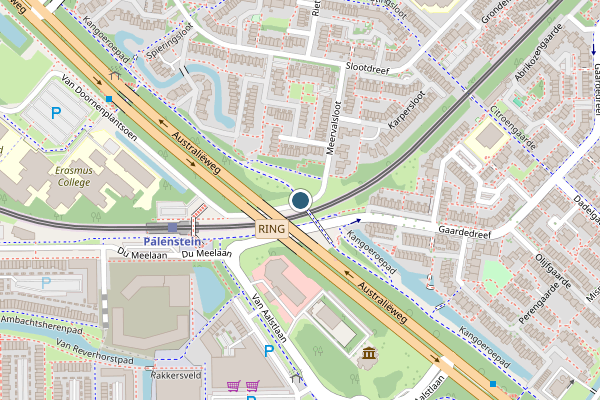 Politie-melding op Kangoeroepad, Zoetermeer op 3 augustus, kaart-overzicht